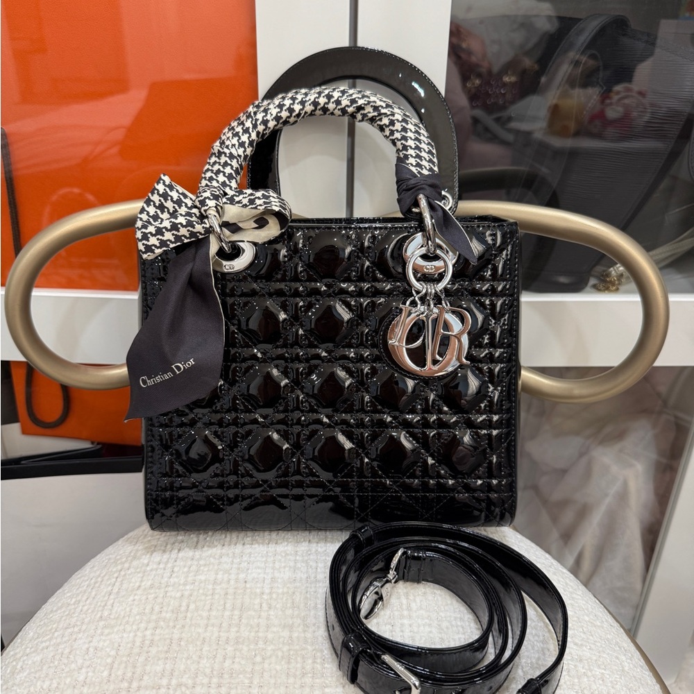 ✨ Lady Dior Black Patent Small Bag ✨